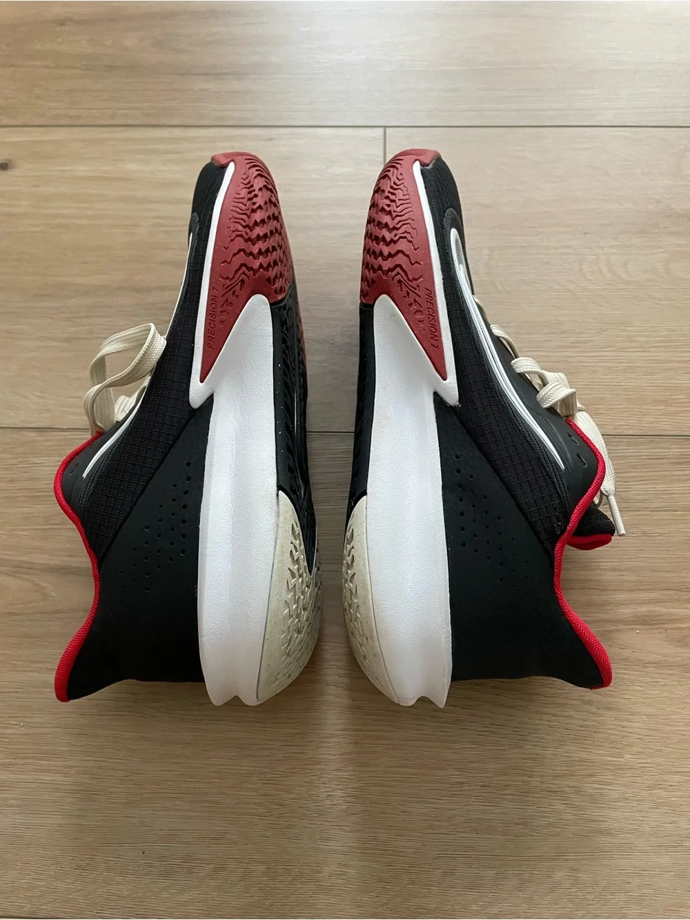 Nike Precision Vll Men 7 Black, Red basketball Low-Top Trainers #0166